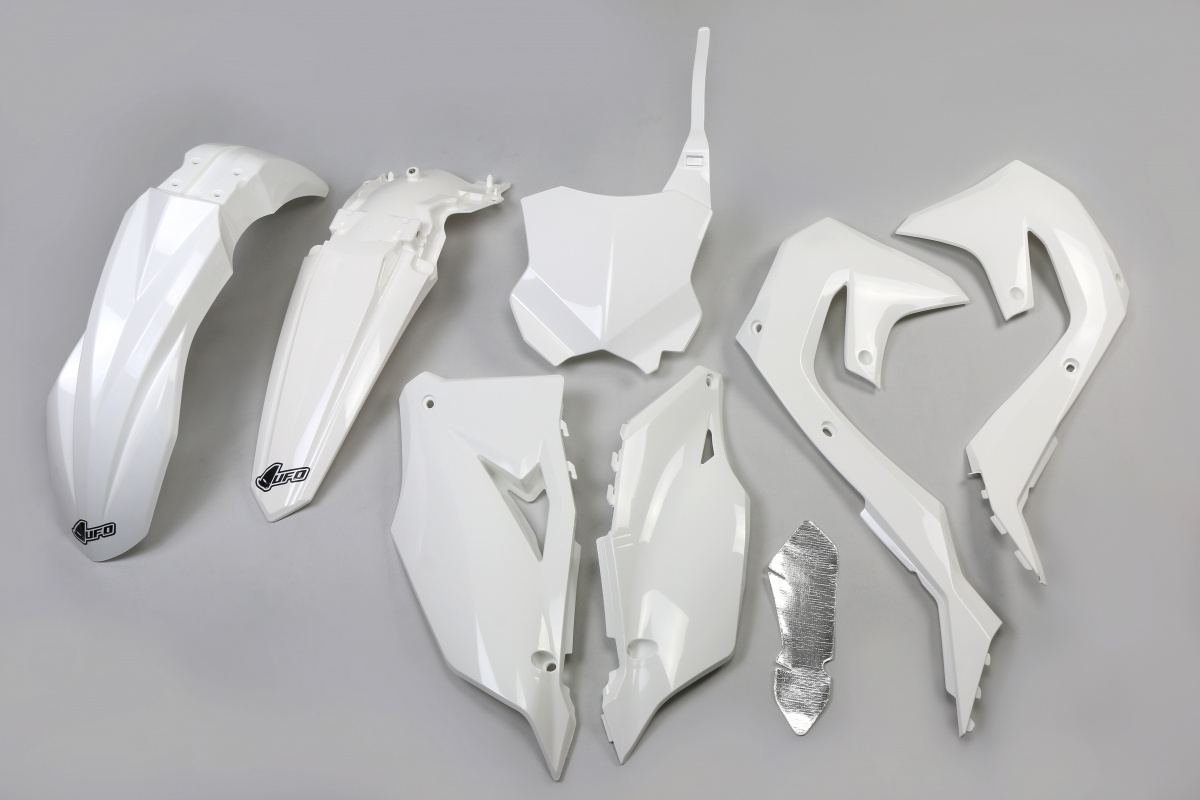 Kit Plastiche bianco per Kawasaki KXF 250 (2021-24) - KXF 450 (2019-23) - PLASTICHE REPLICA - KAKIT227-047 - Ufo Plast