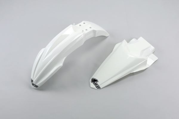 Fenders Kit white for Kawasaki KX 85 (2014-25) - KX 112 (2022-25) - REPLICA PLASTICS - KAFK222-047 - Ufo Plast