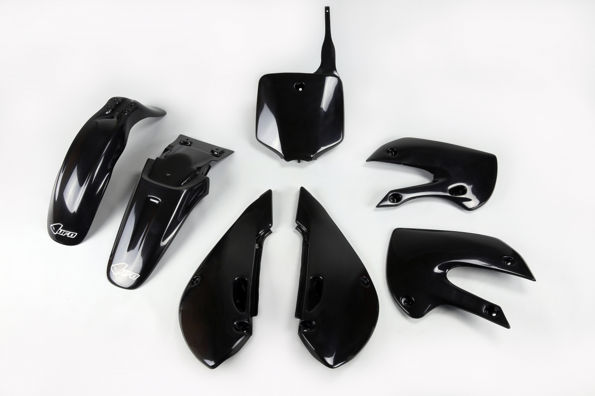 Kit Plastiche nero per Kawasaki KLX 110 (2001-09) - PLASTICHE REPLICA - KA37002-001 - Ufo Plast