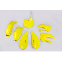 Kit Plastiche giallo per Kawasaki KLX 110 (2001-09) - PLASTICHE REPLICA - KA37002-102 - Ufo Plast