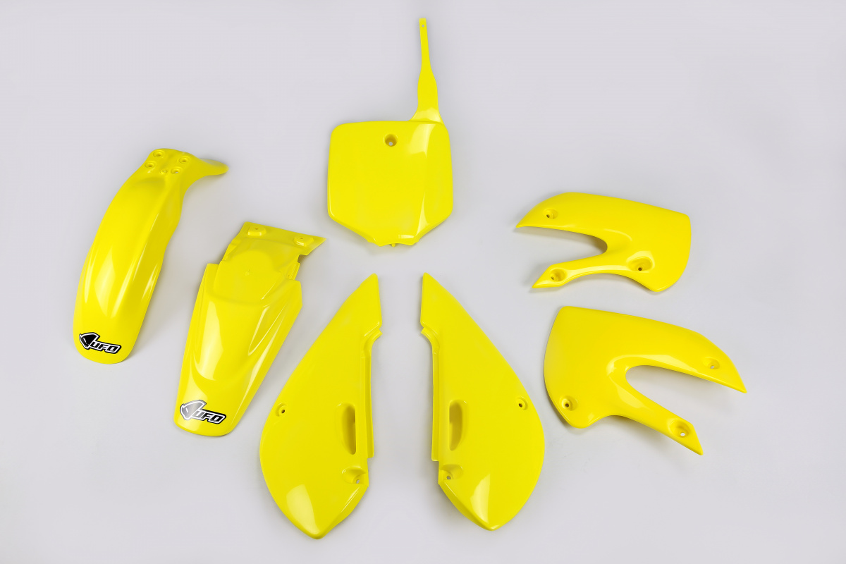 Kit Plastiche giallo per Kawasaki KLX 110 (2001-09) - PLASTICHE REPLICA - KA37002-102 - Ufo Plast
