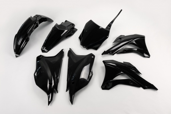 Kit Plastiche nero per Kawasaki KX 85 (2014-21) - KX 100 (2014-21) - PLASTICHE REPLICA - KAKIT222-001 - Ufo Plast