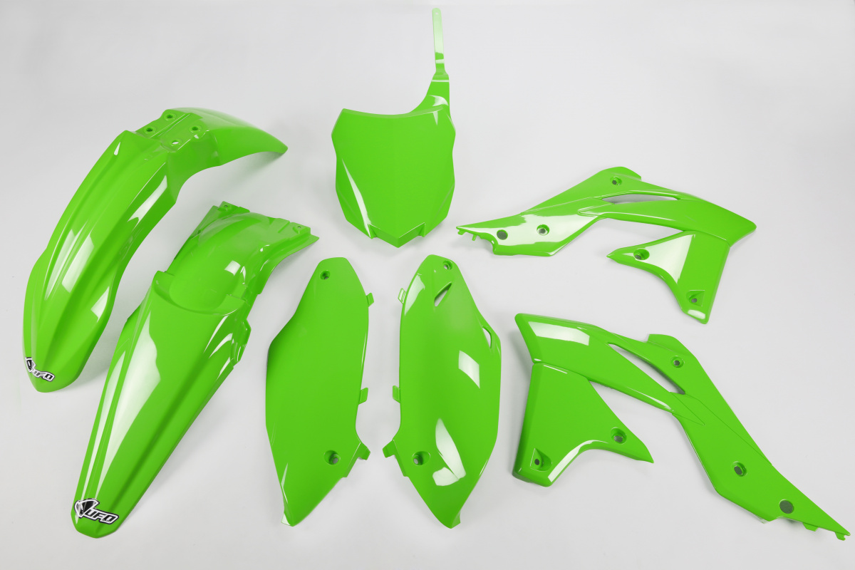 Kit Plastiche verde per Kawasaki KXF 250 (2013-16) - PLASTICHE REPLICA - KAKIT219-026 - Ufo Plast