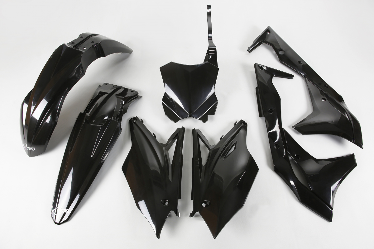 Kit Plastiche nero per Kawasaki KXF 250 (2018-20) - PLASTICHE REPLICA - KAKIT225-001 - Ufo Plast