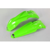 Fenders kit - neon green - Kawasaki - REPLICA PLASTICS - KAFK224-AFLU - UFO Plast