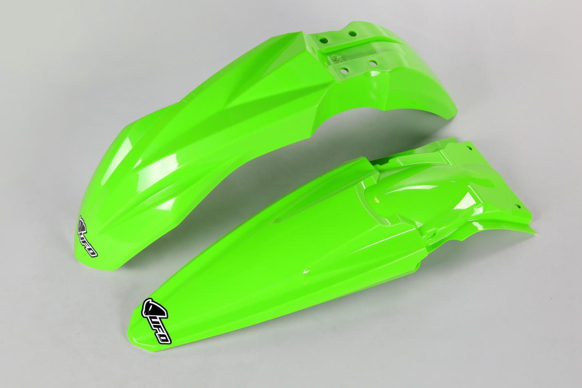 Kit parafanghi - verde fluo - Kawasaki - PLASTICHE REPLICA - KAFK224-AFLU - UFO Plast