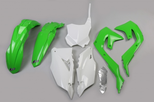 Plastic kit Kawasaki - green & bianco - REPLICA PLASTICS - KAKIT227-999 - UFO Plast