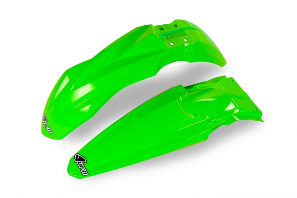 Fenders kit - neon green - Kawasaki - REPLICA PLASTICS - KAFK223-AFLU - UFO Plast