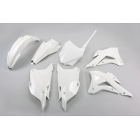 Kit Plastiche bianco per Kawasaki KX 85 (2014-21) - KX 100 (2014-21) - PLASTICHE REPLICA - KAKIT222-047 - Ufo Plast