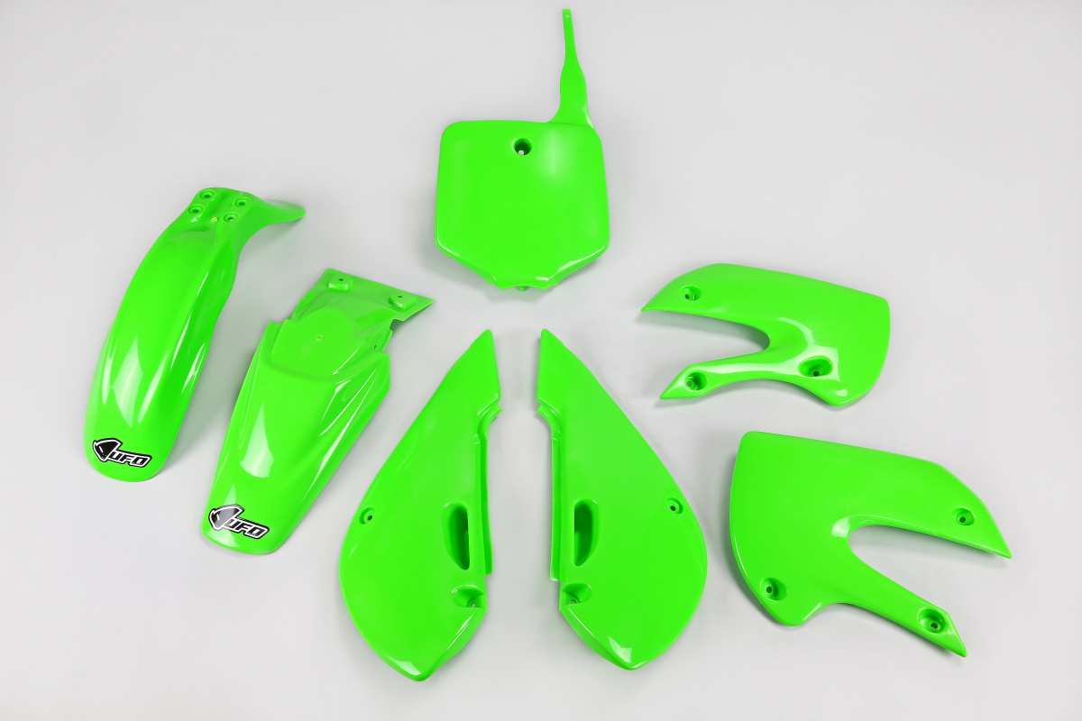 Kit Plastiche verde per Kawasaki KLX 110 (2001-09) - PLASTICHE REPLICA - KA37002-026 - Ufo Plast