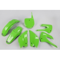 Kit Plastiche verde per Kawasaki KX 85 (2001-13) - KX 100 (2001-13) - PLASTICHE REPLICA - KAKIT214K-026 - Ufo Plast