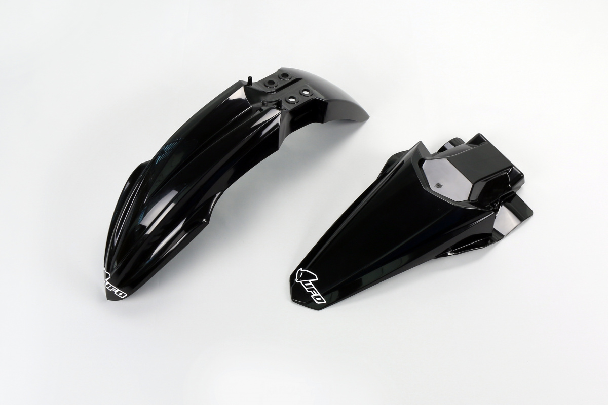 Fenders Kit black for Kawasaki KX 85 (2014-25) - KX 112 (2022-25) - REPLICA PLASTICS - KAFK222-001 - Ufo Plast