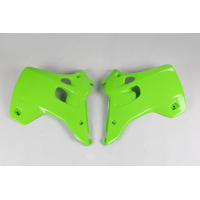 Radiator covers - green - Kawasaki - REPLICA PLASTICS - KA02744-026 - UFO Plast