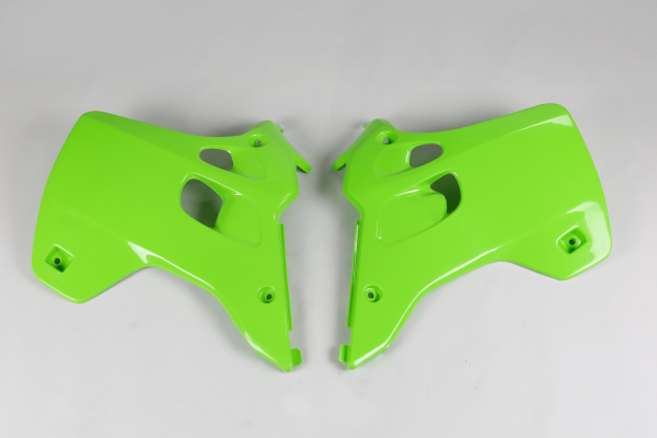 Radiator covers - green - Kawasaki - REPLICA PLASTICS - KA02744-026 - UFO Plast