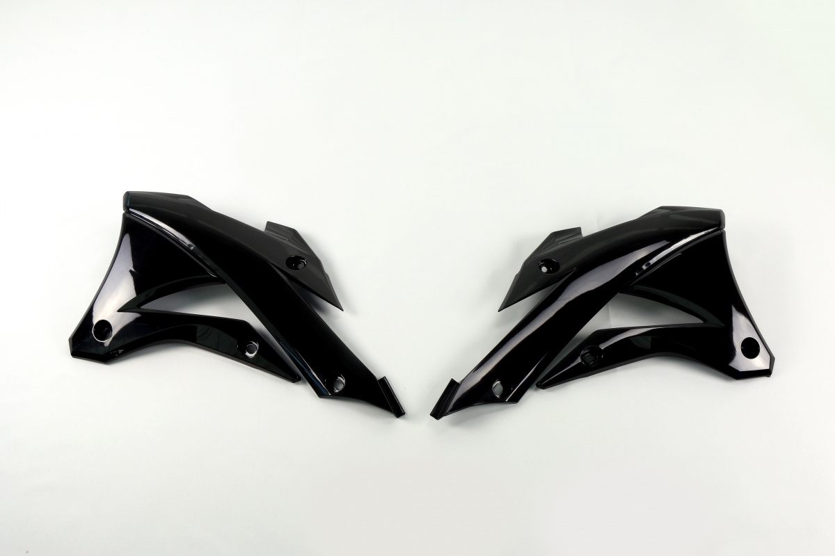 Convogliatori Radiatore nero per Kawasaki KX 85 (2014-21) - KX 100 (2014-21) - PLASTICHE REPLICA - KA04728-001 - Ufo Plast