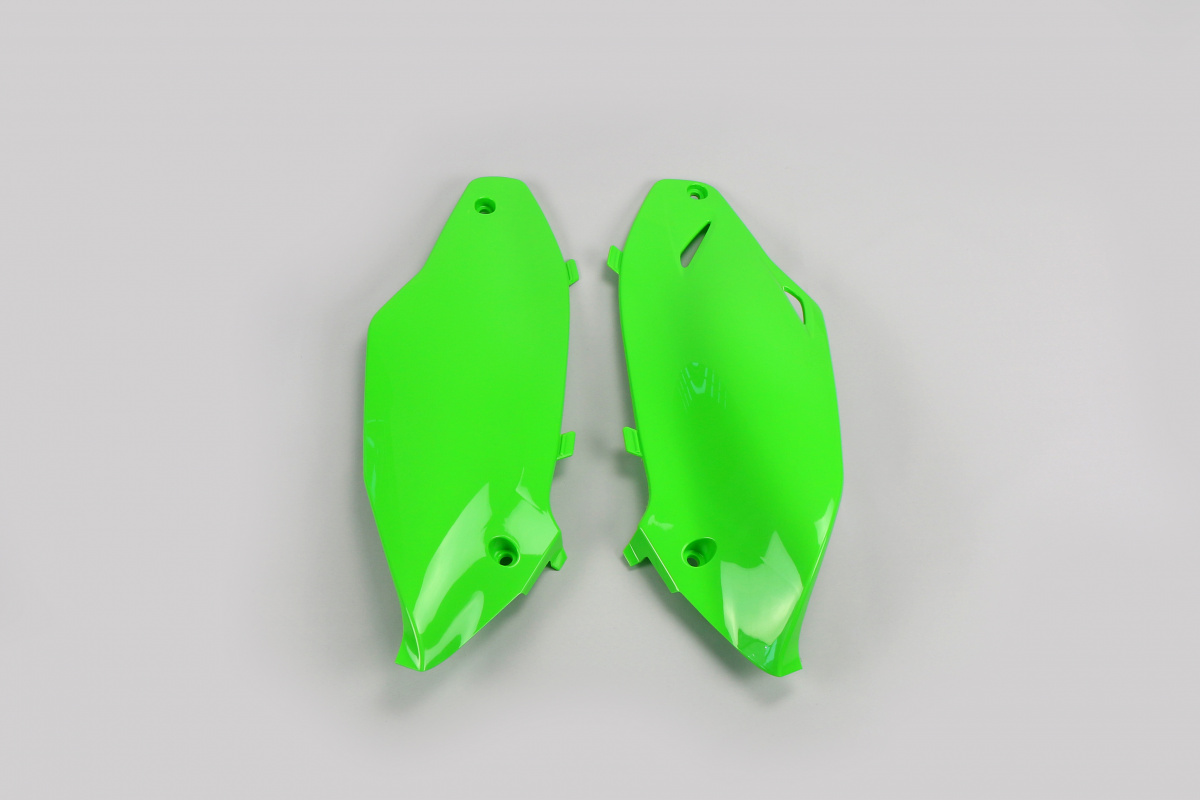 Side Panels green for Kawasaki KXF 250 (2013-16) - KXF 450 (2012-15) - REPLICA PLASTICS - KA04720-026 - Ufo Plast