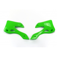 Radiator covers - green - Kawasaki - REPLICA PLASTICS - KA03720-026 - UFO Plast