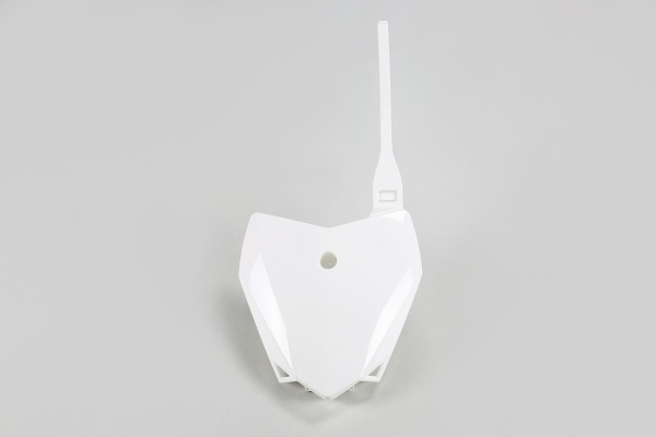 Portanumero Anteriore bianco per Kawasaki KLX 110 (2010-25) - PLASTICHE REPLICA - KA04718-047 - Ufo Plast