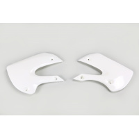 Radiator covers - white 047 - Kawasaki - REPLICA PLASTICS - KA03733-047 - UFO Plast