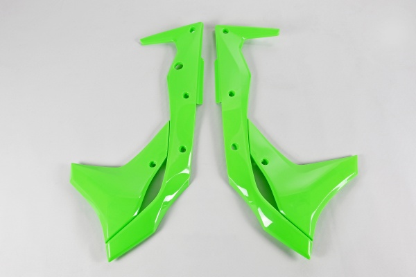 Convogliatori radiatore - verde fluo - Kawasaki - PLASTICHE REPLICA - KA04747-AFLU - UFO Plast