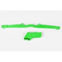 Chain guide+swingarm chain slider - green - Kawasaki - REPLICA PLASTICS - KA03793-026 - UFO Plast