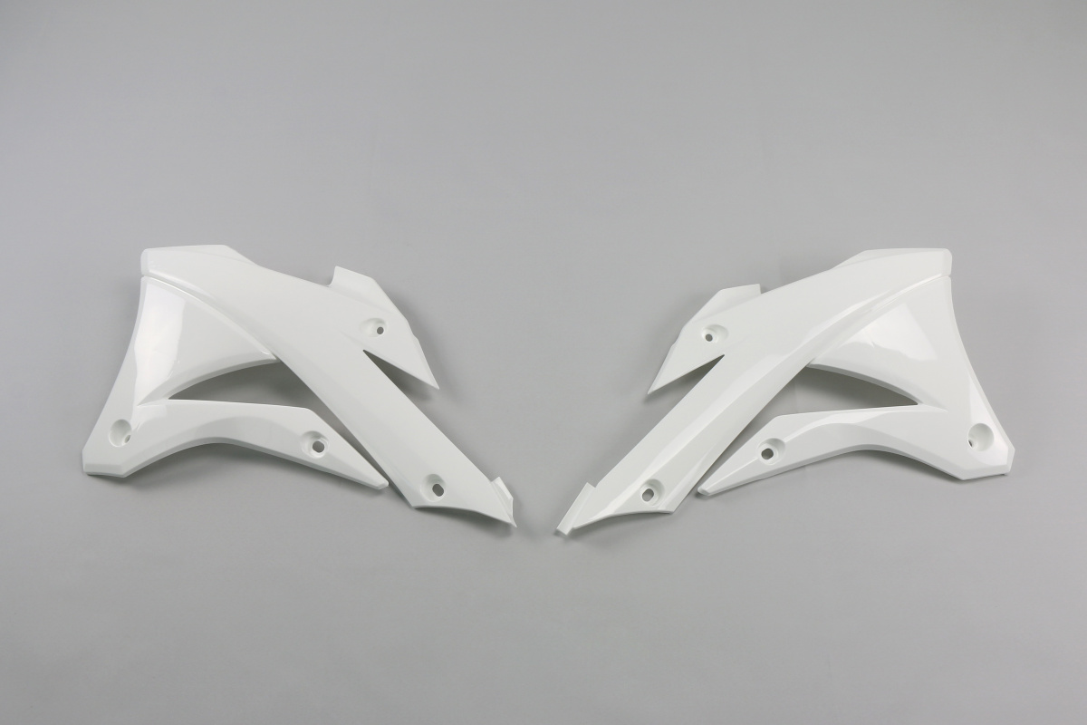 Convogliatori Radiatore bianco per Kawasaki KX 85 (2014-21) - KX 100 (2014-21) - PLASTICHE REPLICA - KA04728-047 - Ufo Plast