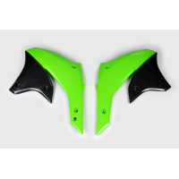 Convogliatori Radiatore verde per Kawasaki KLX 450R (2007-25) - PLASTICHE REPLICA - KA03789-026 - Ufo Plast