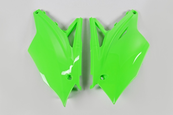 Fiancatine laterali - verde fluo - Kawasaki - PLASTICHE REPLICA - KA04737-AFLU - UFO Plast