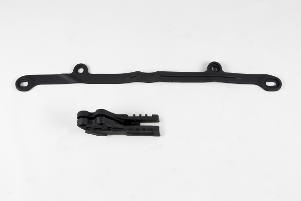 Chain guide+swingarm chain slider - black - Kawasaki - REPLICA PLASTICS - KA03795-001 - UFO Plast