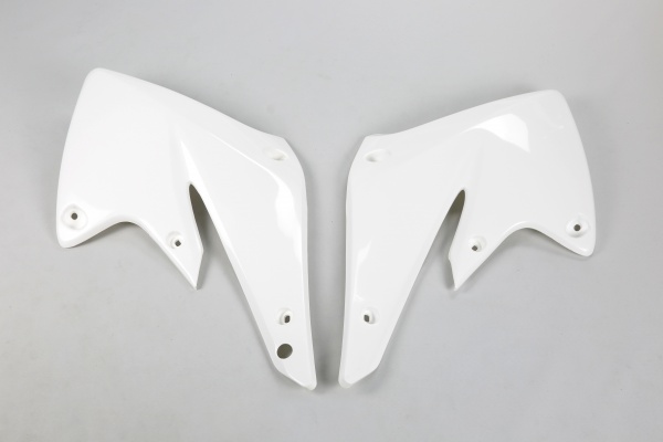 Radiator covers - white 047 - Kawasaki - REPLICA PLASTICS - KA03756-047 - UFO Plast