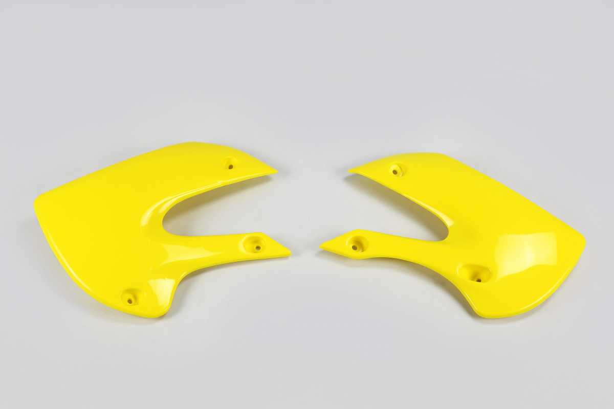 Convogliatori Radiatore giallo per Kawasaki KX 65 (2001-25) - KLX 110 (2001-09) - PLASTICHE REPLICA - KA03733-102 - Ufo Plast