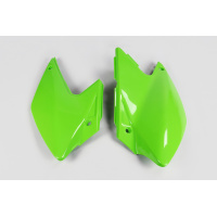 Fiancatine Laterali verde per Kawasaki KLX 450R (2007-25) - PLASTICHE REPLICA - KA03790-026 - Ufo Plast