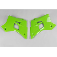 Convogliatori Radiatore verde per Kawasaki KDX 200 (1995-18) - PLASTICHE REPLICA - KA02787-026 - Ufo Plast