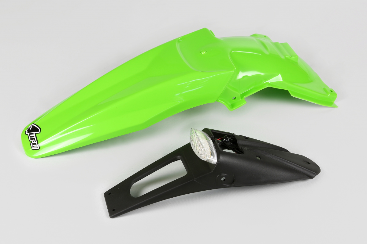 Parafango Posteriore verde per Kawasaki KLX 450R (2007-25) - PLASTICHE REPLICA - KA03791-026 - Ufo Plast