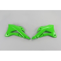 Convogliatori Radiatore verde per Kawasaki KX 85 (2014-21) - KX 100 (2014-21) - PLASTICHE REPLICA - KA04728-026 - Ufo Plast