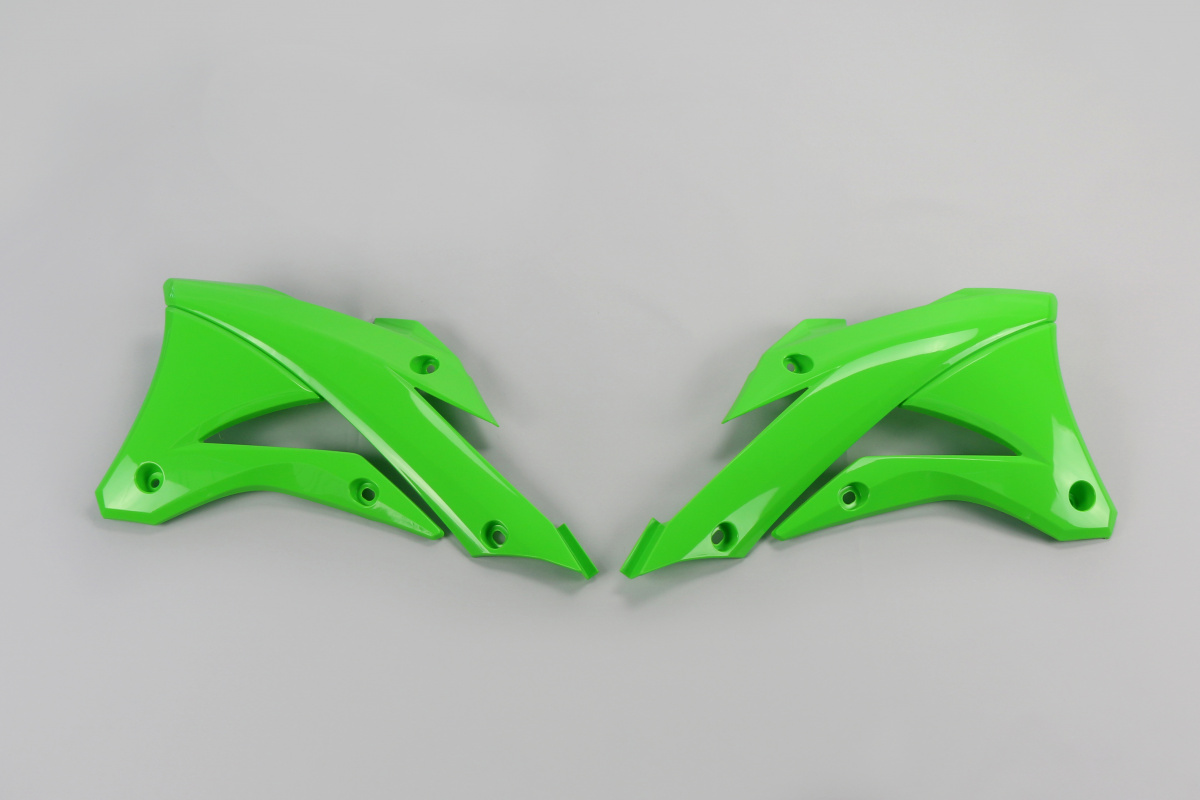 Convogliatori Radiatore verde per Kawasaki KX 85 (2014-21) - KX 100 (2014-21) - PLASTICHE REPLICA - KA04728-026 - Ufo Plast