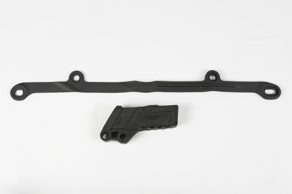 Chain guide+swingarm chain slider - black - Kawasaki - REPLICA PLASTICS - KA03794-001 - UFO Plast