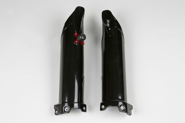 Fork slider protectors + quick starter - black - Kawasaki - REPLICA PLASTICS - KA04702-001 - UFO Plast