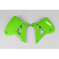 Radiator covers - green - Kawasaki - REPLICA PLASTICS - KA02728-026 - UFO Plast