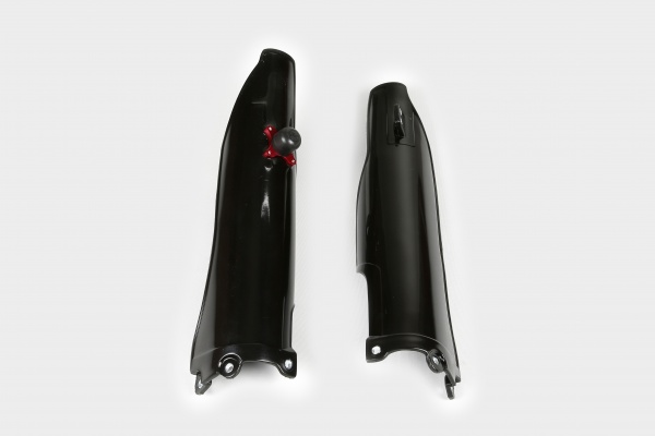 Fork slider protectors + quick starter - black - Kawasaki - REPLICA PLASTICS - KA03775-001 - UFO Plast