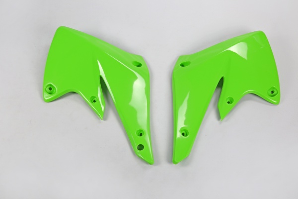 Radiator covers - green - Kawasaki - REPLICA PLASTICS - KA03756-026 - UFO Plast