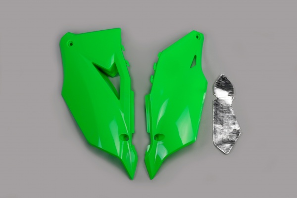 Fiancatine laterali - verde fluo - Kawasaki - PLASTICHE REPLICA - KA04752-AFLU - UFO Plast