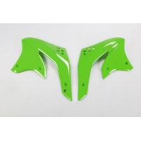Radiator covers - green - Kawasaki - REPLICA PLASTICS - KA03788-026 - UFO Plast