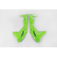 Radiator Covers green for Kawasaki KXF 250 (2017-20) - REPLICA PLASTICS - KA04747-026 - Ufo Plast