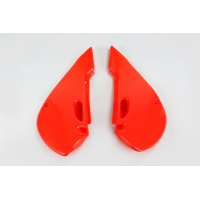 Fiancatine Laterali rosso per Kawasaki KX 65 (2001-25) - KLX 110 (2001-09) - PLASTICHE REPLICA - KA03734-070 - Ufo Plast