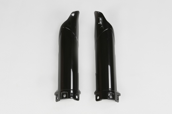 Fork Slider Protectors black for Kawasaki KX 85 (2014-25) - KX 100 (2014-21) - KX 112 (2022-25) - REPLICA PLASTICS - KA04731-...