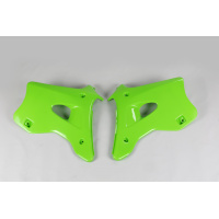 Radiator covers - green - Kawasaki - REPLICA PLASTICS - KA02768-026 - UFO Plast