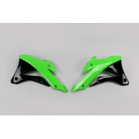 Convogliatori Radiatore verde-nero per Kawasaki KX 85 (2014-21) - KX 100 (2014-21) - PLASTICHE REPLICA - KA04728-999 - Ufo Plast Convogliatori Radiatore verde-nero per Kawasaki KX 85 (2014-21) - KX 100 (2014-21) - PLASTICHE REPLICA - KA04728-999 - Ufo Plast