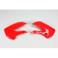 Radiator Covers red for Kawasaki KX 65 (2001-25) - KLX 110 (2001-09) - REPLICA PLASTICS - KA03733-070 - Ufo Plast