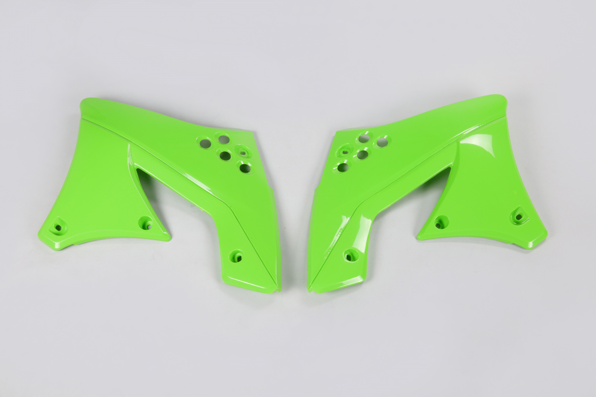 Radiator Covers green for Kawasaki KXF 250 (2009-12) - REPLICA PLASTICS - KA04703-026 - Ufo Plast